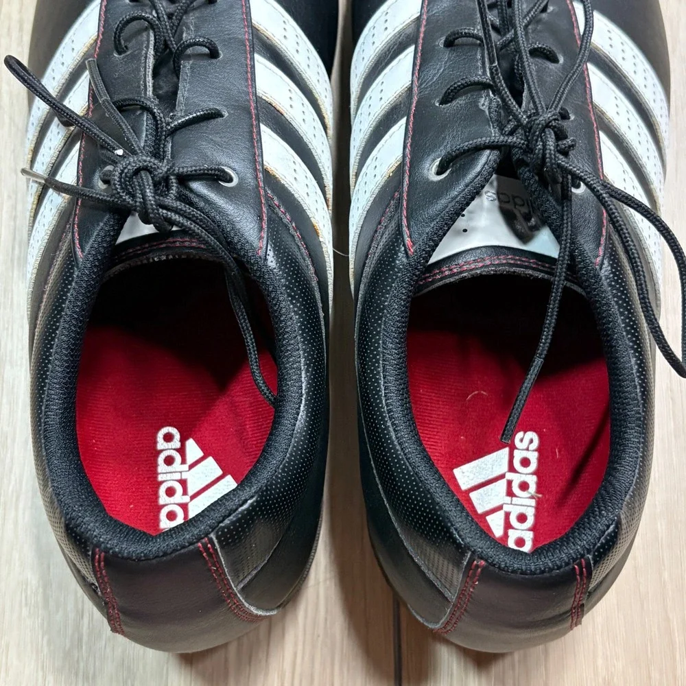Adidas Tech Response Black White Leather Golf Shoes Men's Size 13 F33451